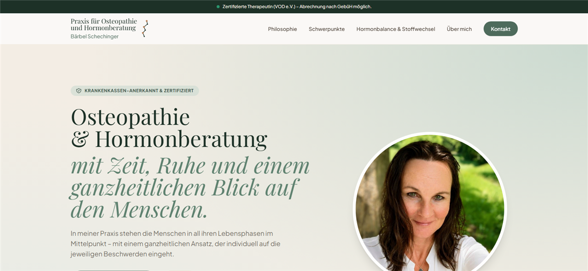 Bild der Praxis Schechinger Osteopathie